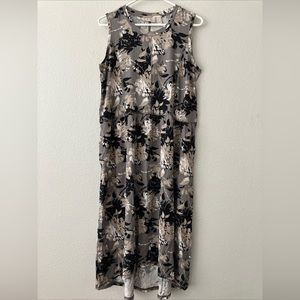 LOGO by Lori Goldstein Regular Rayon 230 Hi-Low Hem Dress - Grey (sz) A606862
